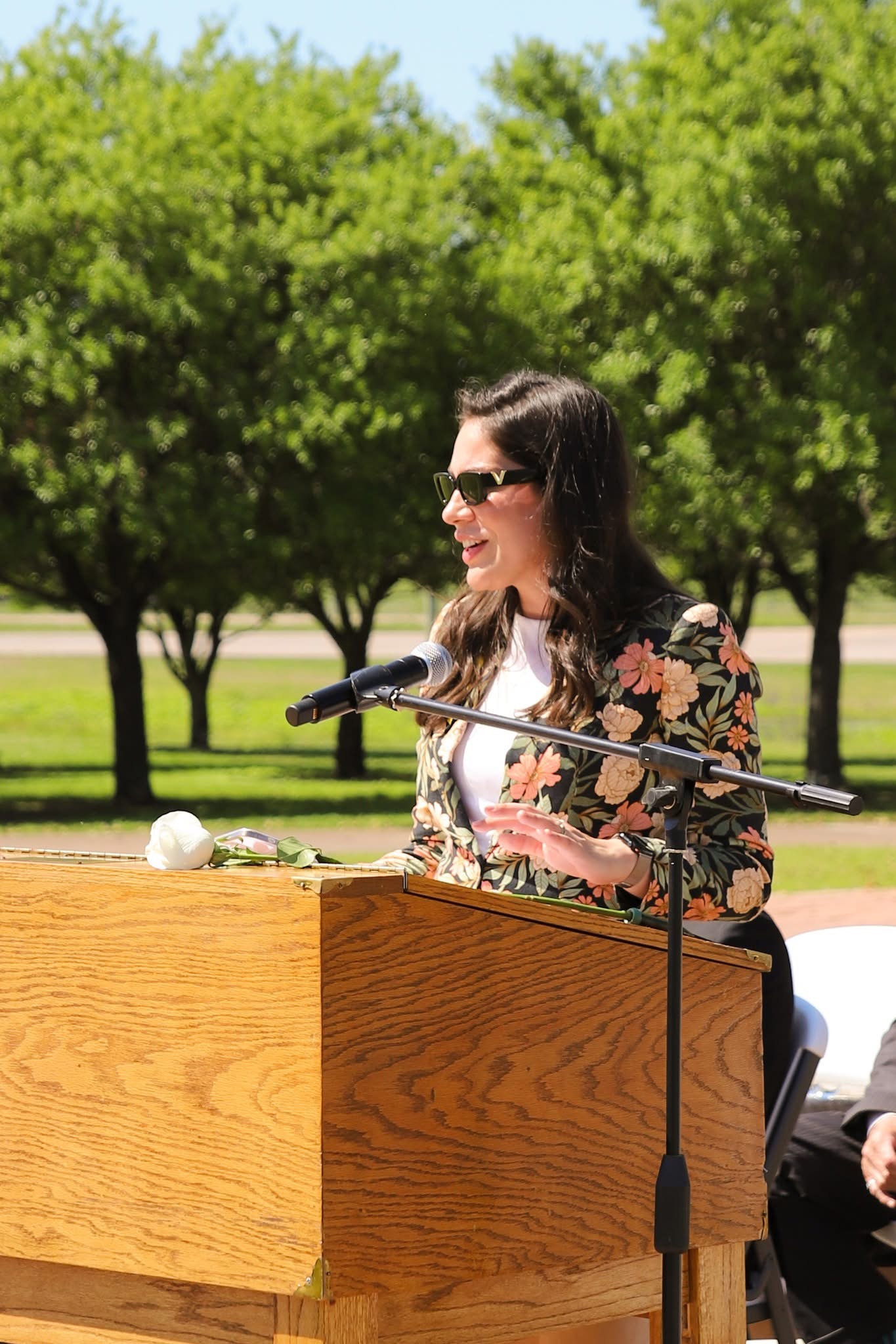 Sydney Kessler Zuiker speaking at a public event